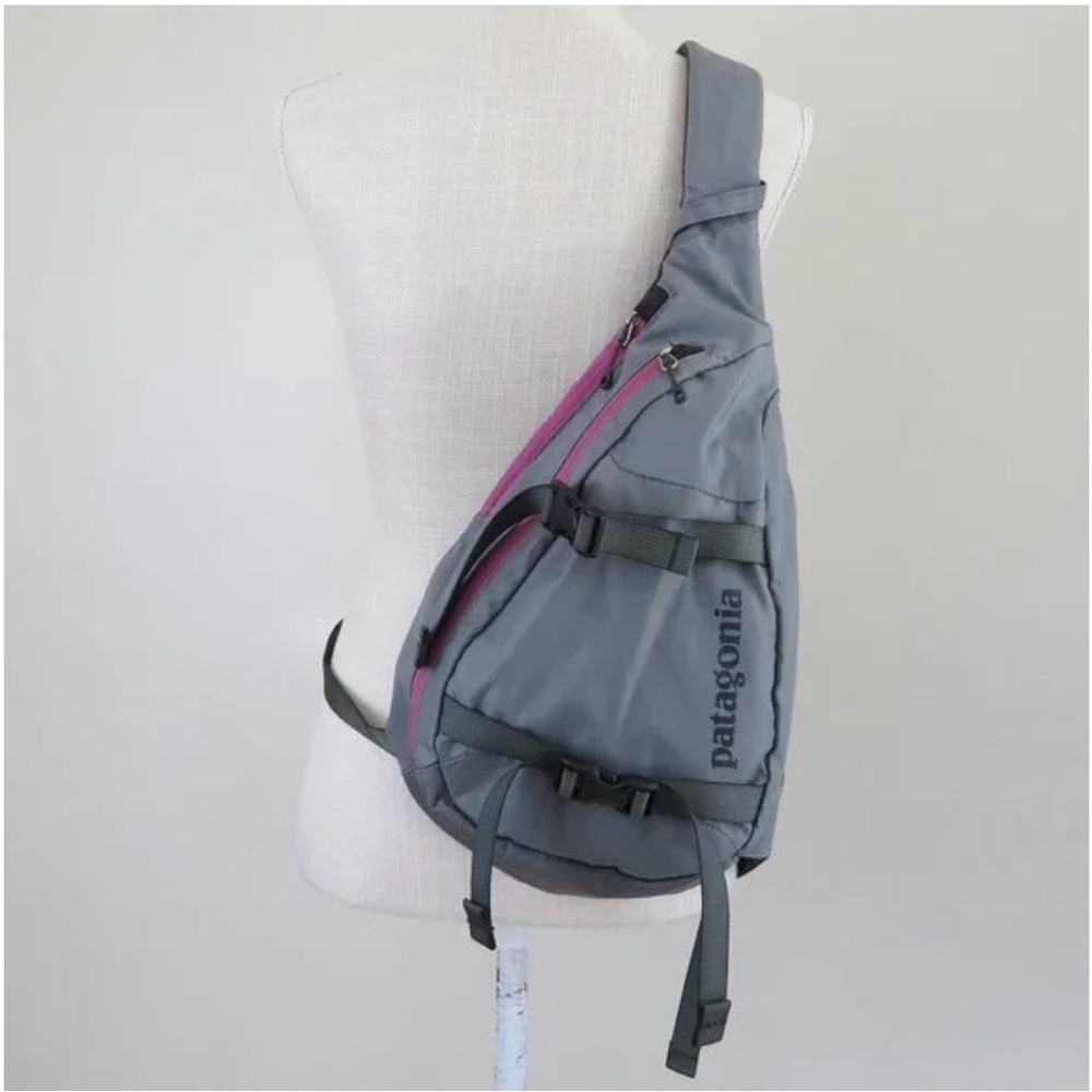 Patagonia Gray and Pink Sling Crossbody Bag